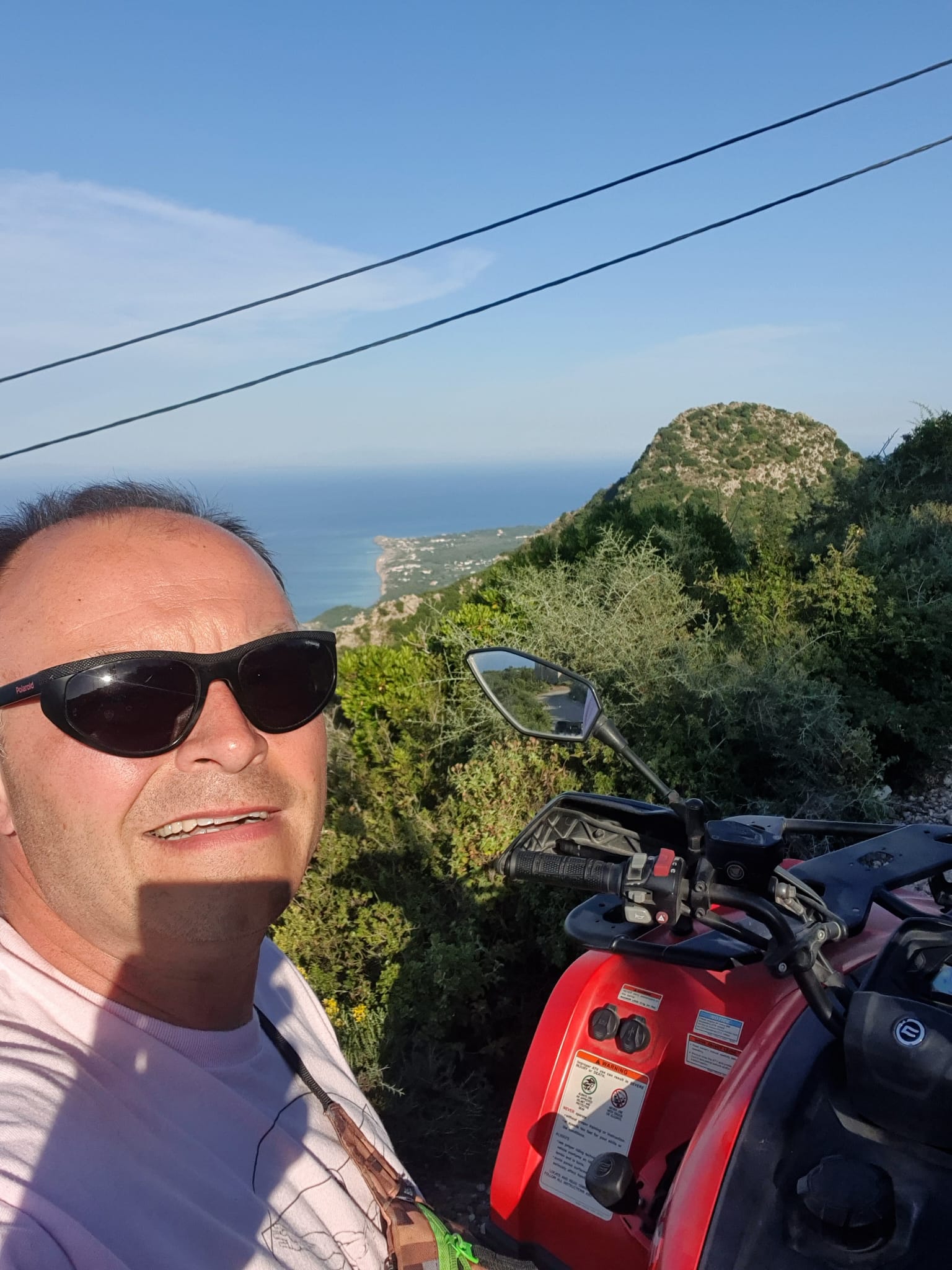 Grzegorz podczas motocyklowej wyprawy